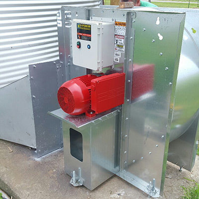 repair work on grain bin